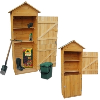 Massief Houten Tuin / Opbergkast 190x66x45,5cm.