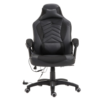 Ergonomische Gaming massage stoel / Bureaustoel  Zwart