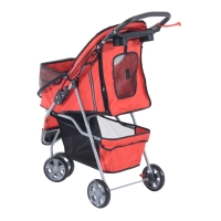 Honden buggy Rood