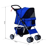 Honden buggy  Wandelwagen BLAUW