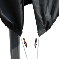 Beschermhoes voor parasol Ø300cm  Zwart
