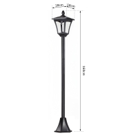Tuin lantaarn Solar Lanteren 40 lumen zwart H160cm