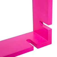 Wandplank hangplank met 3 vakken MDF roze + wit