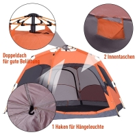 Dubbelwandige Quick-Up Tent Waterdicht B280 x L280 x H170 cm
