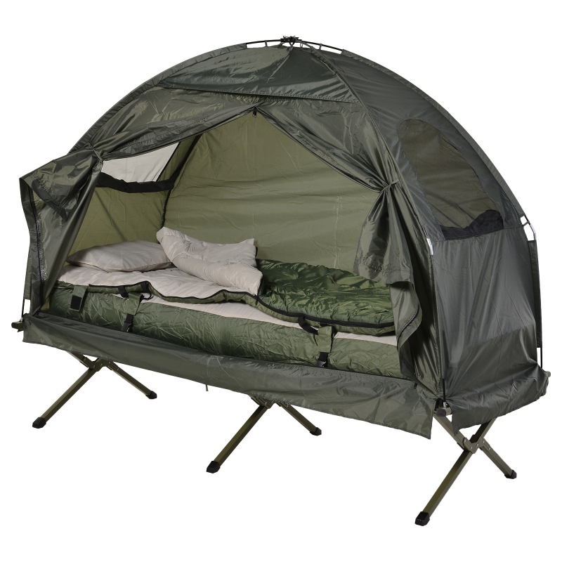 Complete tent met matras en slaapzak 4 in 1 opvouwbaar INTERSELL