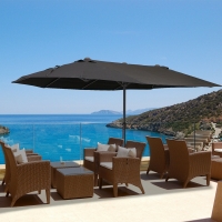 Dubbele Parasol 460x270 Zwart