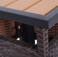 Poly rotan bijzet / tuintafel voor parasol