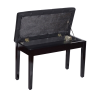 Pianostoel met opbergruimte zwart
