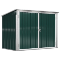 Ombouw Afvalcontainer, Staal ,Groen 178L x 104.5B x 128.5/113H cm