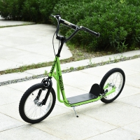 Stoere Kinderstep 16  Inch (Zwart/Groen) 139 x 58 x 90-96 cm