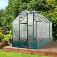 Tuinkas Aluminium, 4mm Polycarbonaatplaat 250x190x219 cm