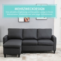Hoekbank met Slaapfunctie 197 x 139 x 91 cm