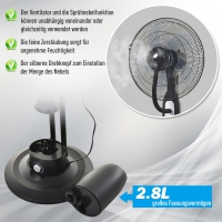 Staande Ventilator met Waterverstuiver