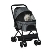 Hondenbuggy Oxford Donkergrijs 76,5 x 52 x 95 cm