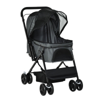 Hondenbuggy Oxford Donkergrijs 76,5 x 52 x 95 cm