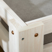 Verhoogde Hondenmand Wit/Grijs - 90 x 60 x 20 cm