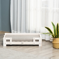 Verhoogde Hondenmand Wit/Grijs - 90 x 60 x 20 cm