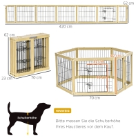 Verstelbare Hondenren - 6 Panelen