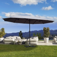 Dubbele Parasol 460x270 GRIJS met voet