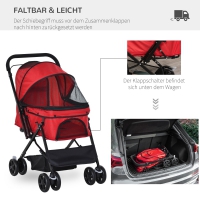 Hondenbuggy Oxford Donkergrijs 76,5 x 52 x 95 cm