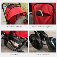 Hondenbuggy Oxford Donkergrijs 76,5 x 52 x 95 cm