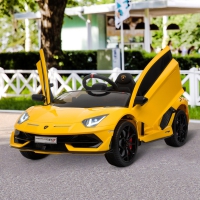 Elektrische auto voor kinderen Lamborghini SVJ geel