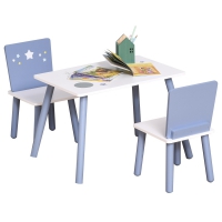 3-delig kindertafel met stoelen 60 x 40 x 43 cm