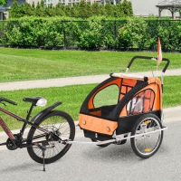 kinderfietskar oranje 142 x 85 x 105 cm