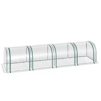 Kweekkas transparant groen 100 x 395 x 80 cm