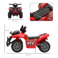 Mini Electrische Quad rood 70 x 42 x 45 cm