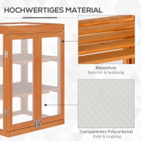 Kweekkas,  hout+ polycarbonaat, 58 x 44 x 78cm
