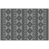 Buitentapijt, zwart+grijs, 182 x 274cm