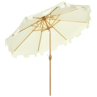 Parasol, met brede rand, creme, Ø267 x 247 cm