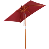 Knikparasol parasol wijnrood 200 x 150 x 230 cm