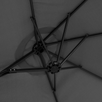 Dubbele Parasol,  285 x 147 cm, grijs