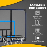 Basketbalring,  Roestvrijstalen Frame, 113 X 61 X 73cm