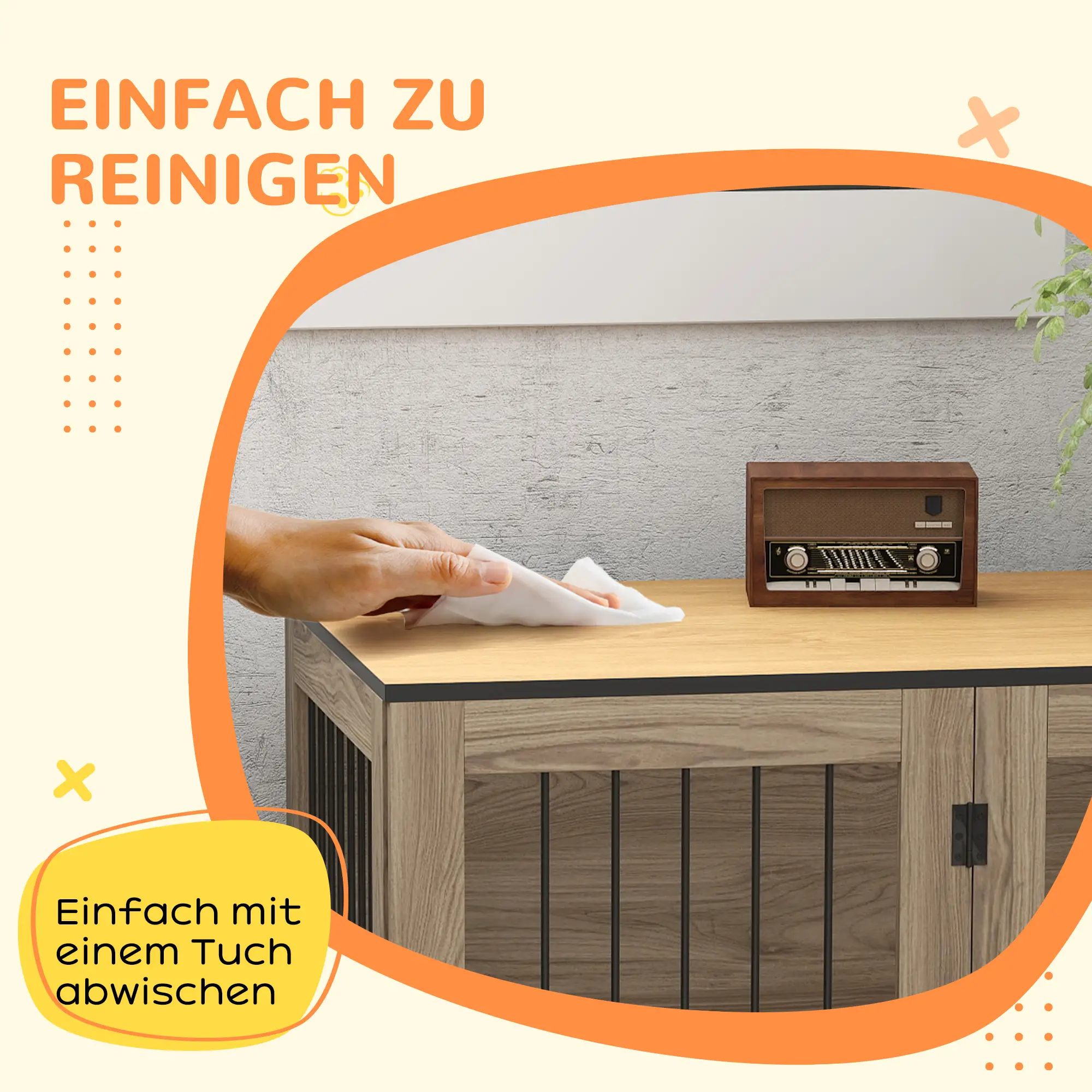 Hondenbench afsluitbaar 106cm x 60cm x 76cm Bruin