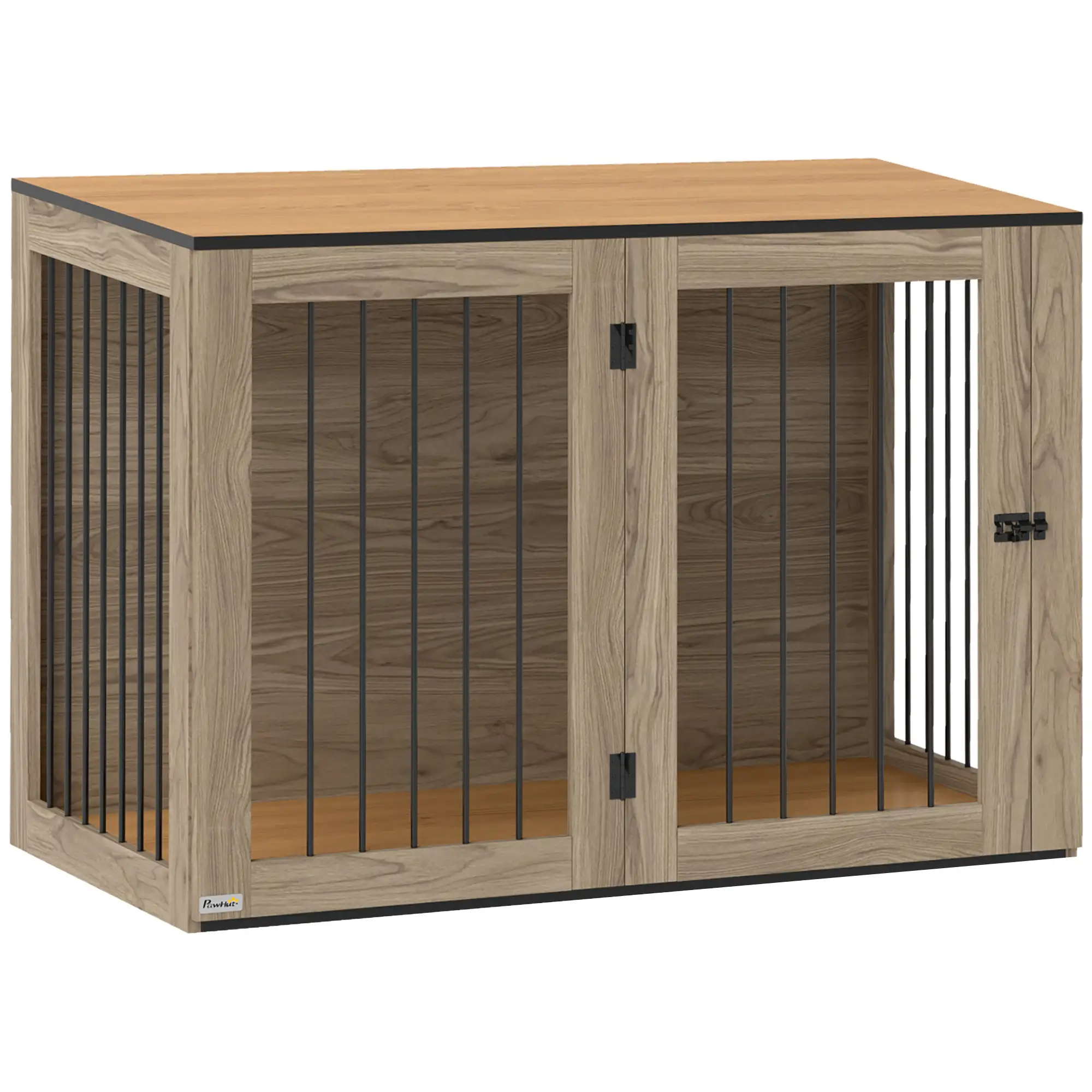Hondenbench afsluitbaar 106cm x 60cm x 76cm Bruin