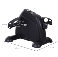 Trainingsfiets apparaat met LCD-display metaal zwart 39 x 40 x 31 cm