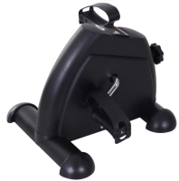 Trainingsfiets apparaat met LCD-display metaal zwart 39 x 40 x 31 cm