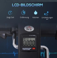 Trainingsfiets apparaat met LCD-display metaal zwart 39 x 40 x 31 cm