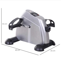 Trainingsfiets apparaat met LCD-display metaal zwart 39 x 40 x 31 cm