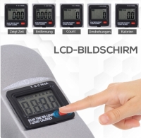 Trainingsfiets apparaat met LCD-display metaal zwart 39 x 40 x 31 cm