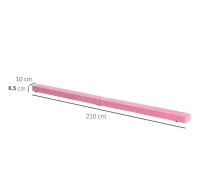 Balansbalk 210 cm gym indoor outdoor tot 120 kg Roze