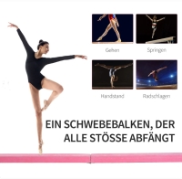 Balansbalk 210 cm gym indoor outdoor tot 120 kg Roze