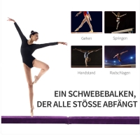Balansbalk 210 cm gym indoor outdoor tot 120 kg Paars