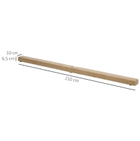 Balansbalk 210 cm gym indoor outdoor tot 120 kg bruin