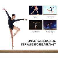 Balansbalk 210 cm gym indoor outdoor tot 120 kg bruin
