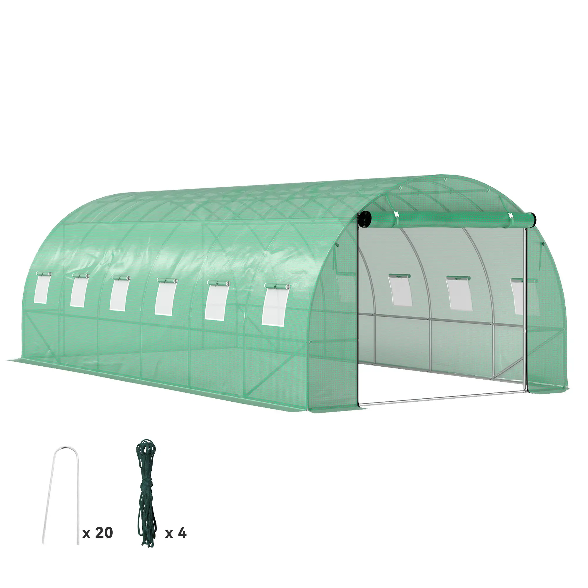 Tunnelkas  600L x 300B x 197H cm met stalen frame