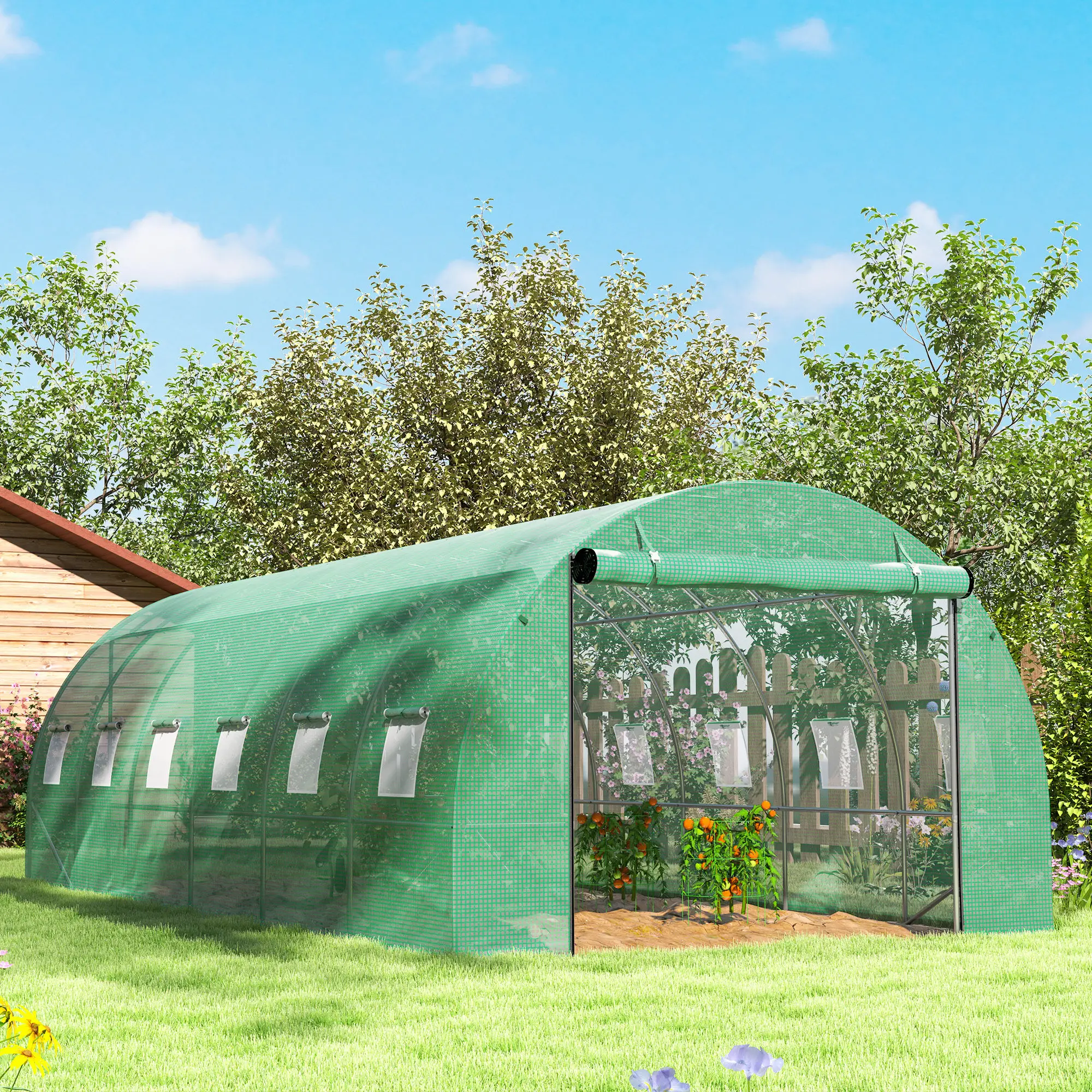 Tunnelkas  600L x 300B x 197H cm met stalen frame